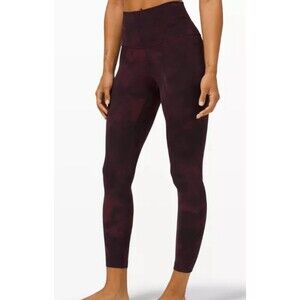Lululemon Align High-Rise Pant 25" YOGA Diamond Dye Cassis Black Sz 2